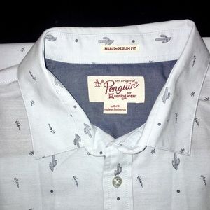 Men’s slim fit large button down shirt